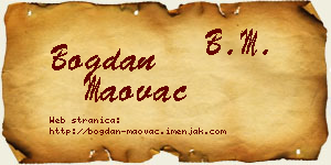 Bogdan Maovac vizit kartica